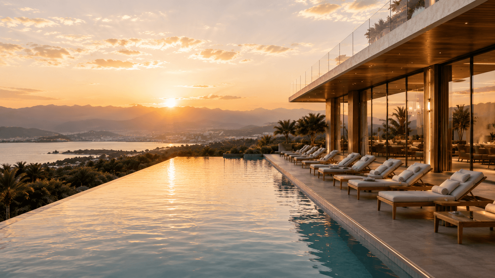 Infinity pool overlooking the landscape
