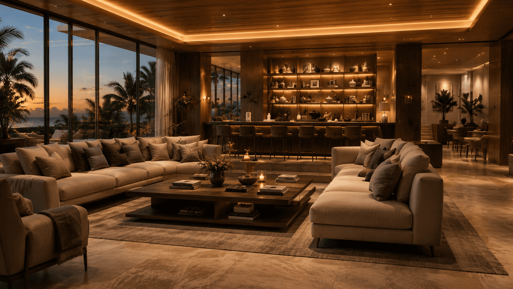 Warm residents lounge